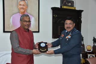 _utarakhand cm meets air marshal butola