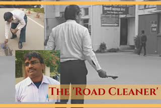 'Road cleaner' goes on cleaning spree before heading for office