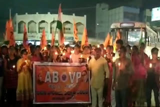 candle rally for veternary doctor at indur