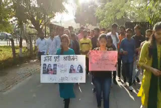 ABVP students take out rally in Indore