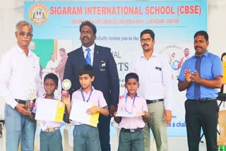 school sports day tiruvannamalai  santha muthuvel participated in school sport day in thiruvannamalai  sikaram school sports day  திருவண்ணாமலை மாவட்டச் செய்திகள்  சிகரம் பள்ளி விளையாட்டு விழா  santha muthuvel