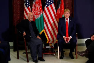 US President donald Trump with his Afghan counterpart Ashraf Ghani. (File Photo)