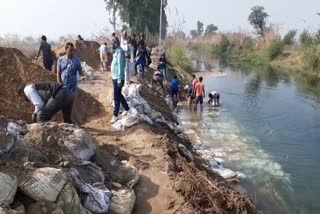 cracks in indira canal in charkhi dadri