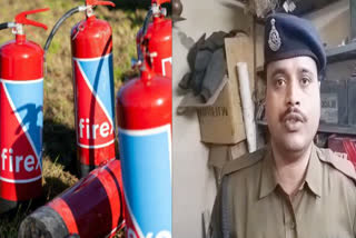 The guard extinguished the gas cylinder without caring for his life