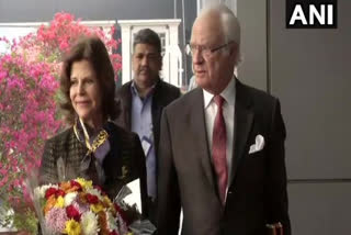 Sweden's King India visit news Sweden's King Gustaf and Queen Silvia സ്വീഡന്‍ രാജാവും രാജ്ഞിയും ഇന്ത്യയിലെത്തി പ്രധാനമന്ത്രി നരേന്ദ്രമോദി വാര്‍ത്തകള്‍