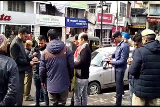 Mandi police showed strictness on traffic