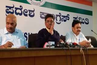 News conference at KPCC office in banglore