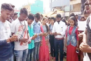 students took out candle march in tribute to Dr. Priyanka Reddy