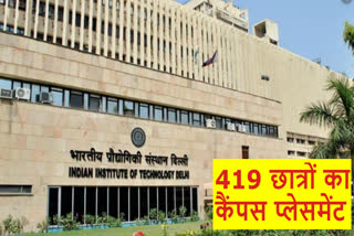 Campus placement of 417 students at IIT Delhi