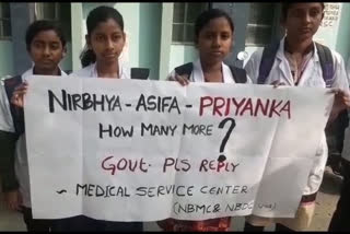 protest for gang rape in medical college