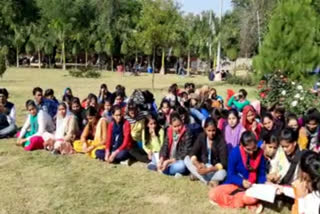 students demand strict law regarding hyderabad incident in bhiwani