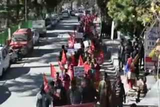 marxist communist party worker protest in kullu