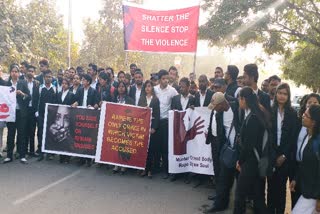 Justice march taken out against case of Ranchi and Hyderabad