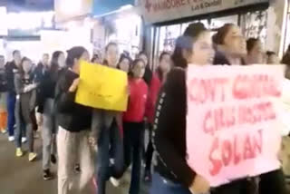 student protest in solan