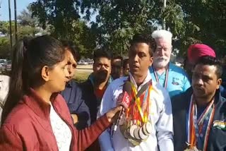 Paralympic players protest in chandigarh