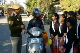 students aware people about traffic rules