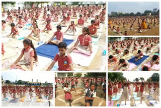 As part of FIT India, private institutes have set up yoga and special drills with students for the World Record