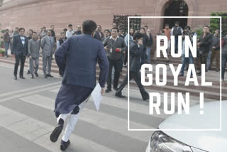 Railway Minister Piyush Goyal sprints into parliament, sparks meme game