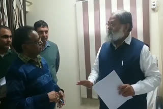 anil vij surprise visit karnal