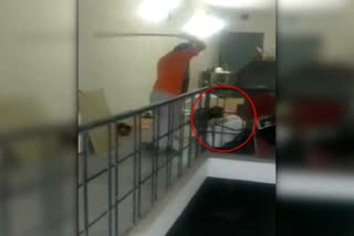 viral video of woman beaten by a man in gurugram