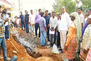 minister harish rao ordered municipal officers to complete under drinage work till march