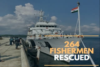 Coast guards rescue 264 distressed fishermen