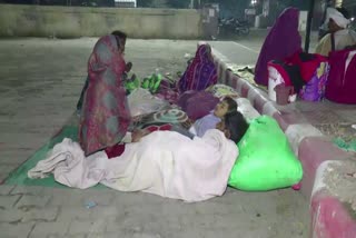 rohtak roofless peoples are sleep on pavement in cold night