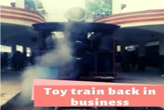 The toy train of Darjeeling is back in service after a halt of about 22 days.