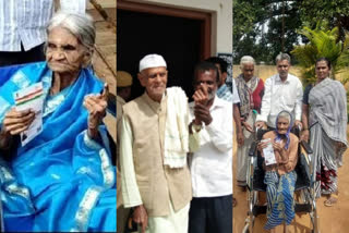 100 aged persons vote