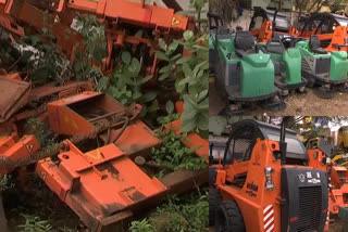 swatch machines are kept aside at nellore district