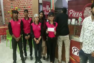 rohtak pizza store gives cheque to hyderabad police who did encounter of rapists