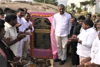 finance minister harish rao tour in nanganuru