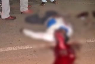 ಶಿವಮೊಗ್ಗದಲ್ಲಿ ಬೈಕ್​ಗೆ ವಾಹನ‌ ಡಿಕ್ಕಿ, Bike accident in Shimogga