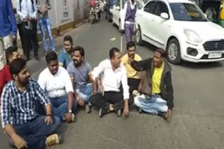 Vadodara protest with the demand to cancel the non Secretariat exam