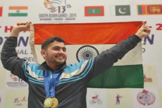 karnal person anish won gold medal in south asia game