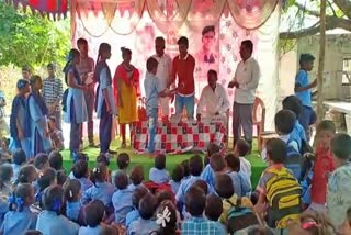 Young man celebrating his birthday at Yadagari school