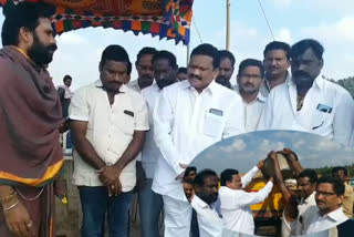 mla chittibabu sand reach opening in p.gannavaram