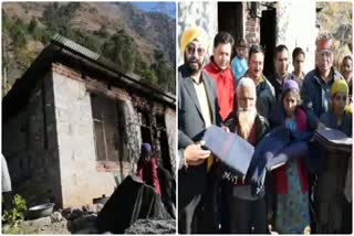 social workers helps old needy couple of kullu