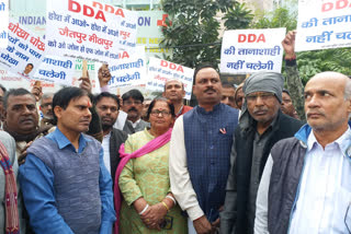 People demonstrated in Badarpur to remove ozone in delh