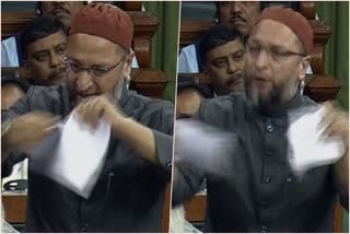 Owaisi tears copy of CAB in Parliament, says it tries to divide India