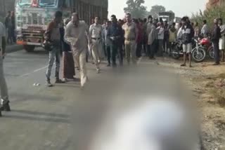 protest aginest Accident at sambalpur NH