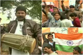 ಪಾಕ್​ ಹಿಂದೂ ನಿರಾಶ್ರಿತರ ಸಂಭ್ರಮಾಚರಣೆ, Hindu refugees from Pakistan living in Delhi celebrate after passage of CAB