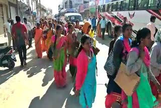 Anganwadi Workers Protest