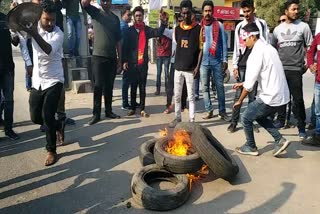 AASU AND AJYCP CAB PROTEST AT NAGAON