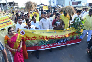 tdp protest rally near assembly over agriculture issues