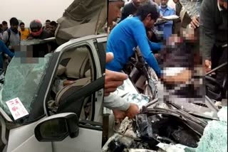 haryana roadways bus collided with car in fatehabad