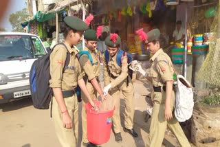 Girls and NCC cadets run cleanliness campaign