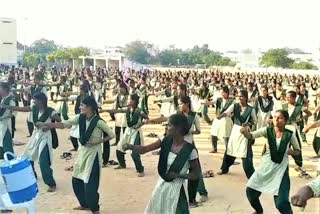 police free camp karate for students at wanparthi government college