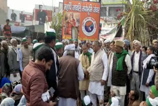 protest of Indian farmer union at Gautambudh Nagar