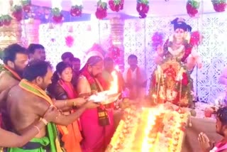 AYYAPPA MAHA PADI POOJA HELD IN MLA GONGIDI SUNITHA HOUSE